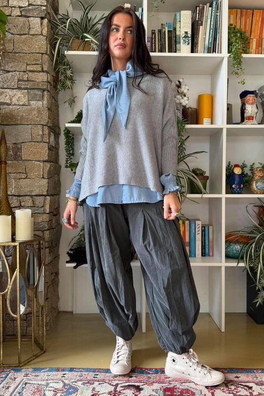 Basso Box Knit Light Grey Marl